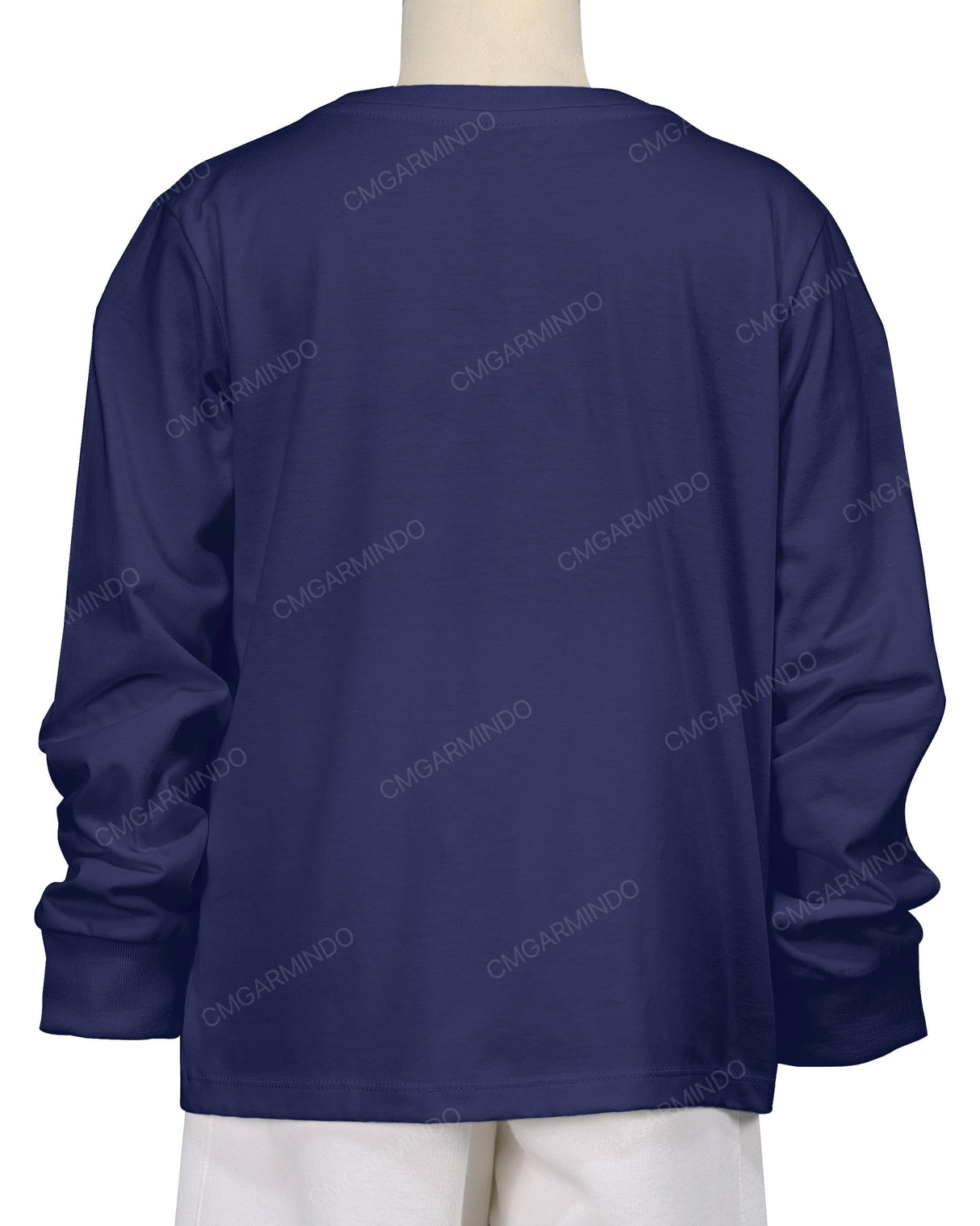 Ribbed Trim Long Sleeve T-Shirt