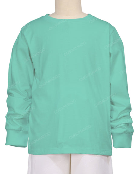 Ribbed Trim Long Sleeve T-Shirt