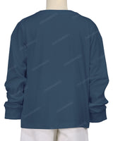 Ribbed Trim Long Sleeve T-Shirt