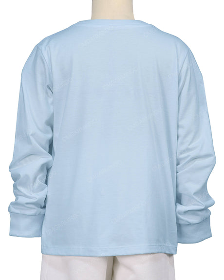 Ribbed Trim Long Sleeve T-Shirt