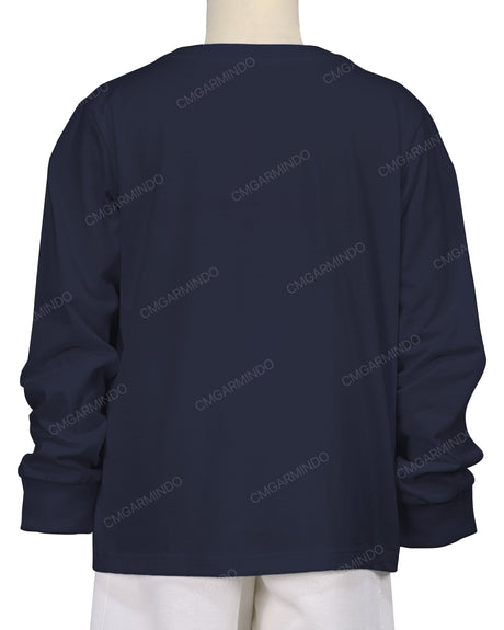 Ribbed Trim Long Sleeve T-Shirt