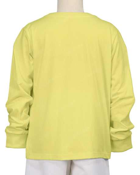 Ribbed Trim Long Sleeve T-Shirt
