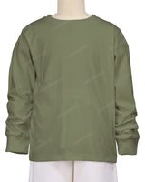 Ribbed Trim Long Sleeve T-Shirt