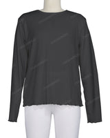 Long Sleeve Binding Neck T-Shirt