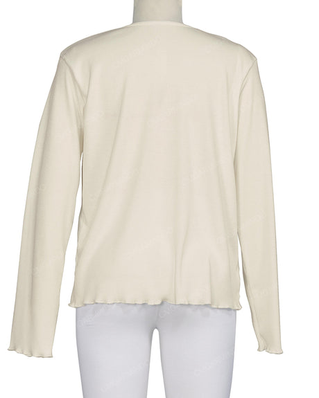 Long Sleeve Binding Neck T-Shirt