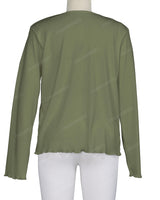 Long Sleeve Binding Neck T-Shirt