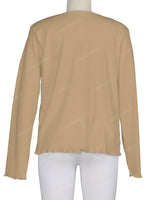 Long Sleeve Binding Neck T-Shirt