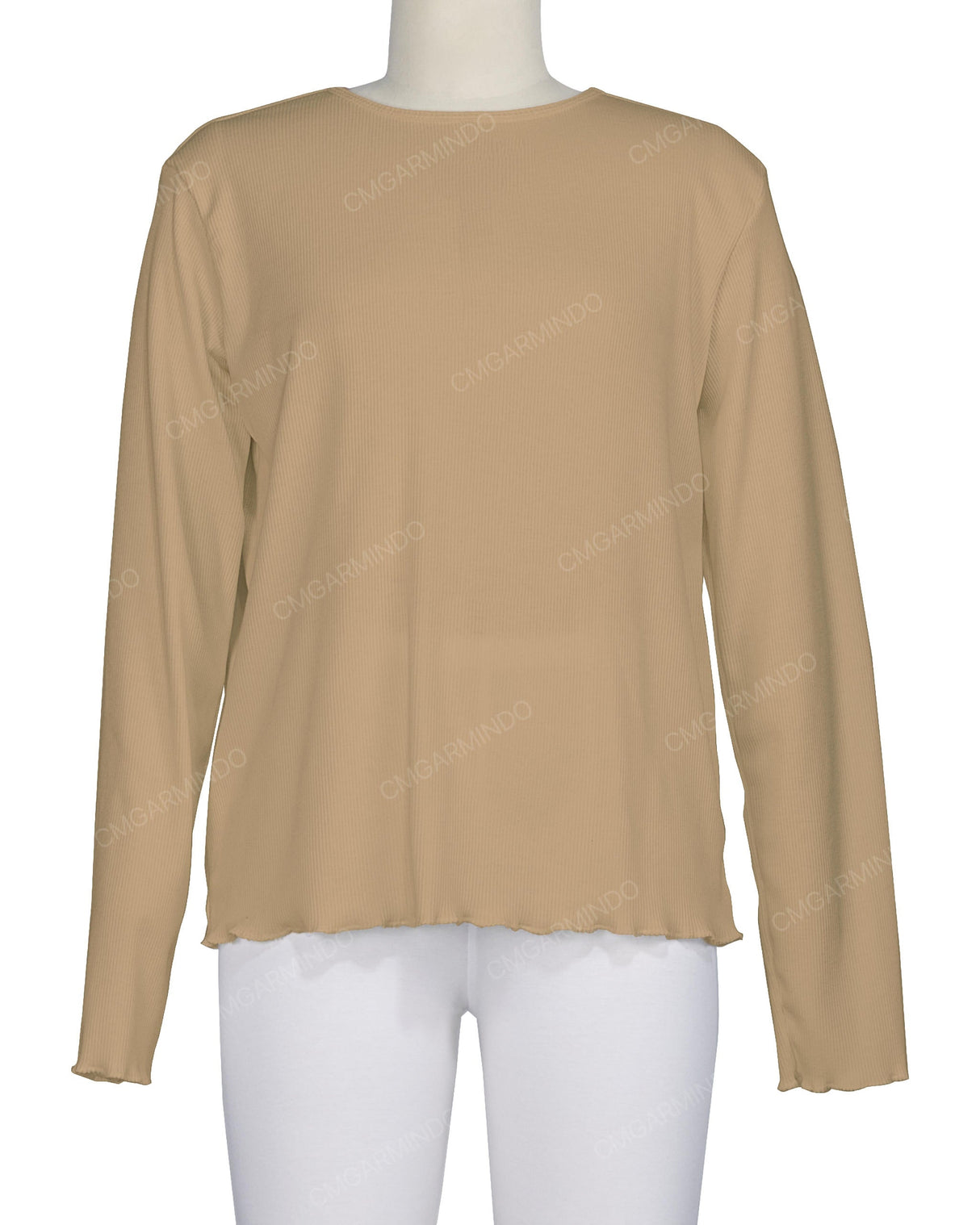Long Sleeve Binding Neck T-Shirt