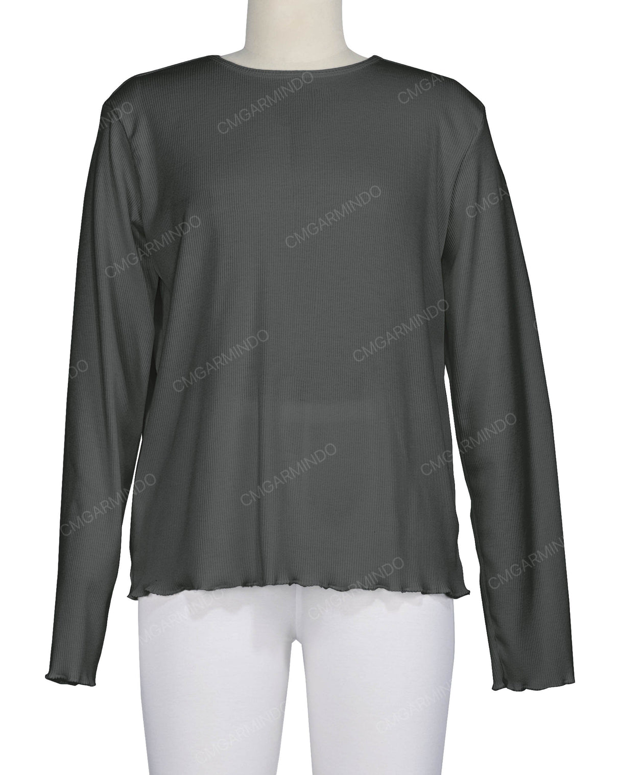 Long Sleeve Binding Neck T-Shirt