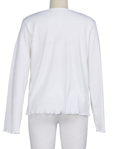 Long Sleeve Binding Neck T-Shirt