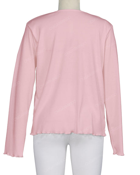 Long Sleeve Binding Neck T-Shirt