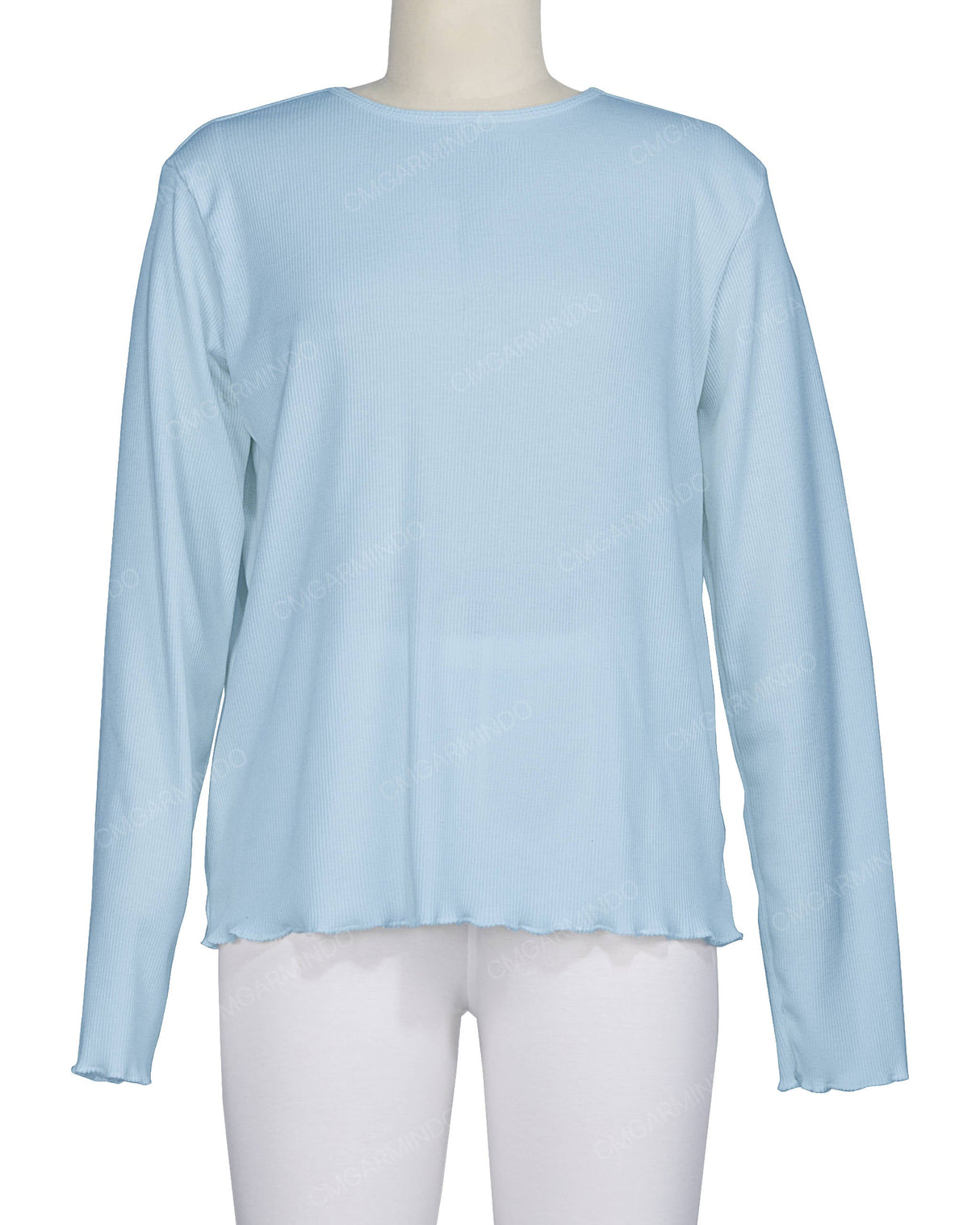 Long Sleeve Binding Neck T-Shirt