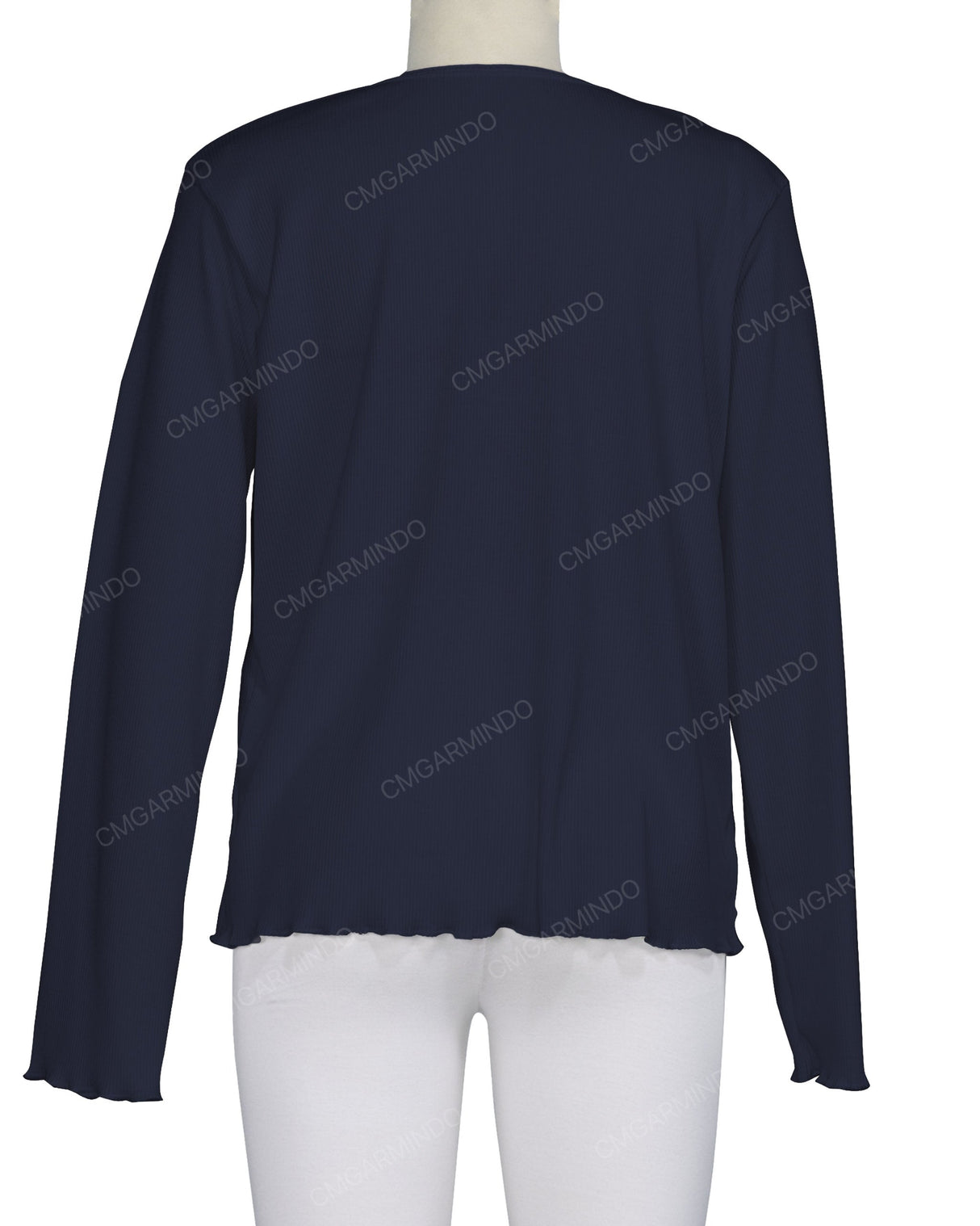 Long Sleeve Binding Neck T-Shirt