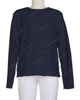 Long Sleeve Binding Neck T-Shirt