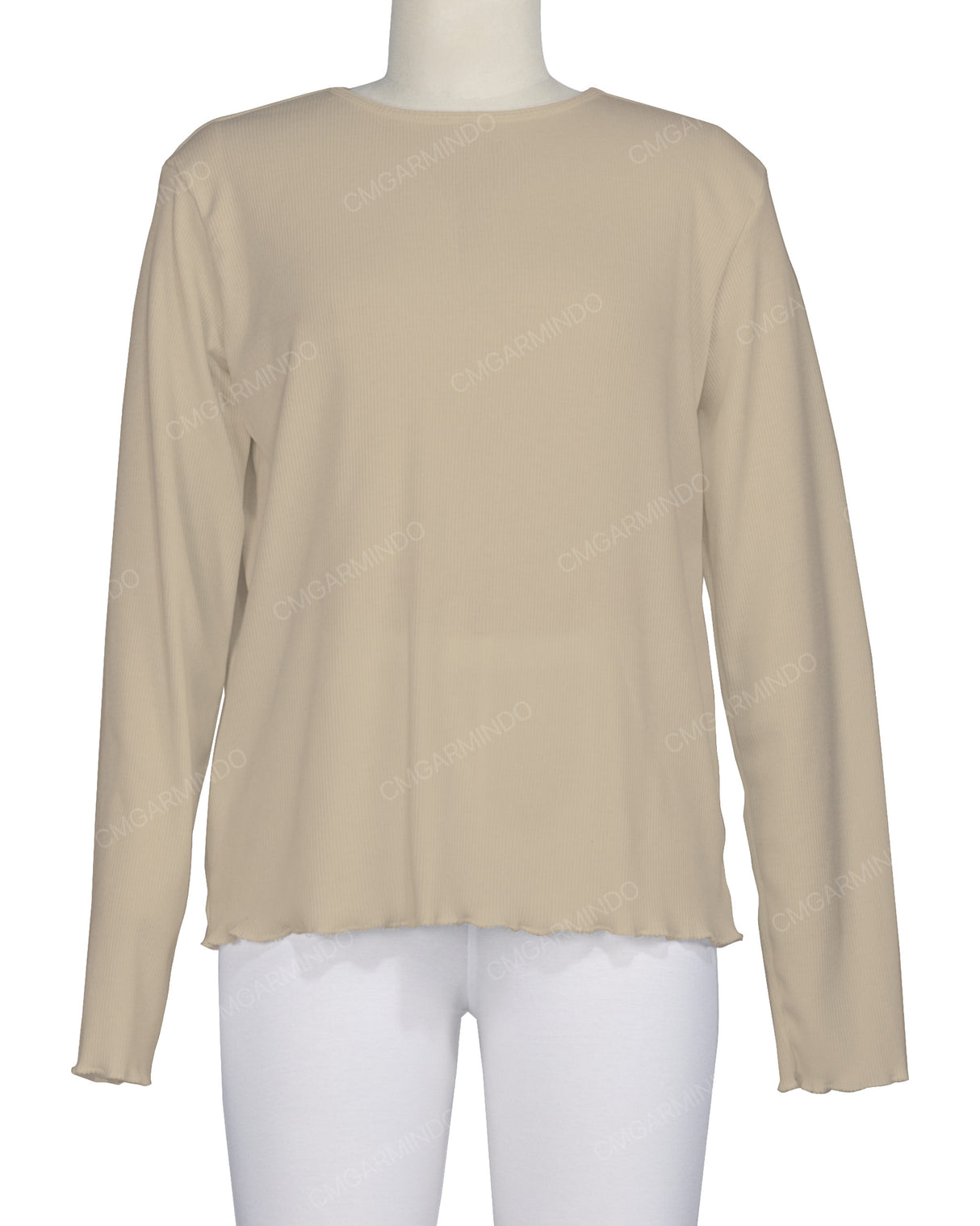 Long Sleeve Binding Neck T-Shirt