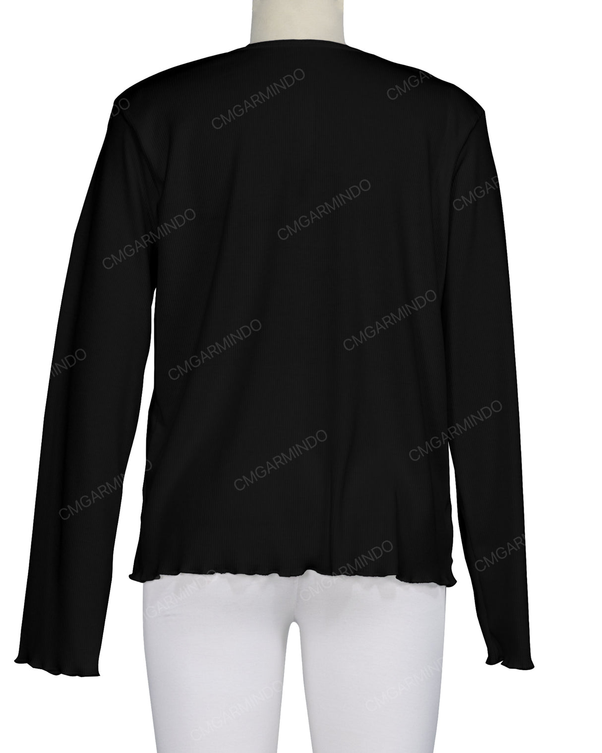 Long Sleeve Binding Neck T-Shirt