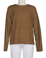 Long Sleeve Binding Neck T-Shirt