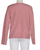 Long Sleeve Binding Neck T-Shirt