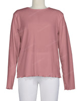 Long Sleeve Binding Neck T-Shirt