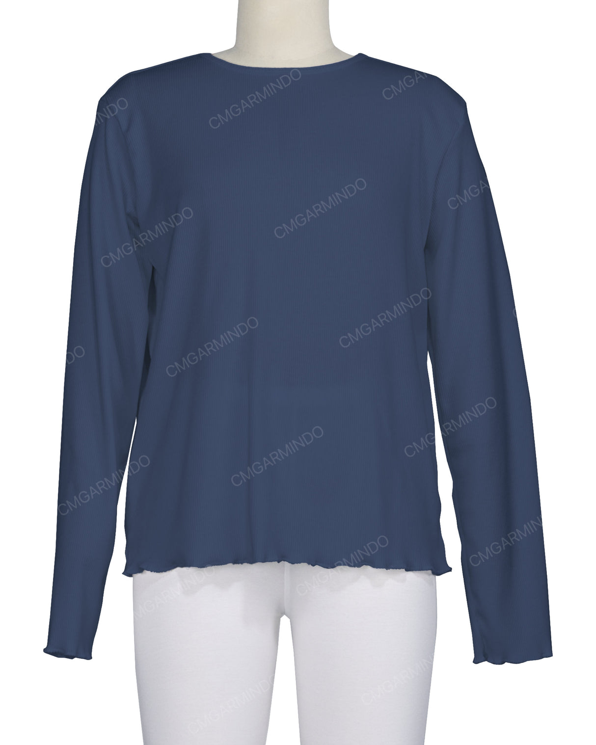 Long Sleeve Binding Neck T-Shirt