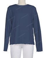 Long Sleeve Binding Neck T-Shirt