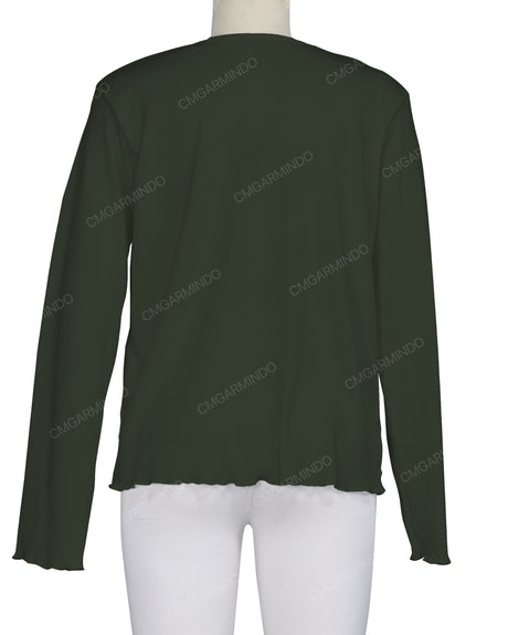 Long Sleeve Binding Neck T-Shirt