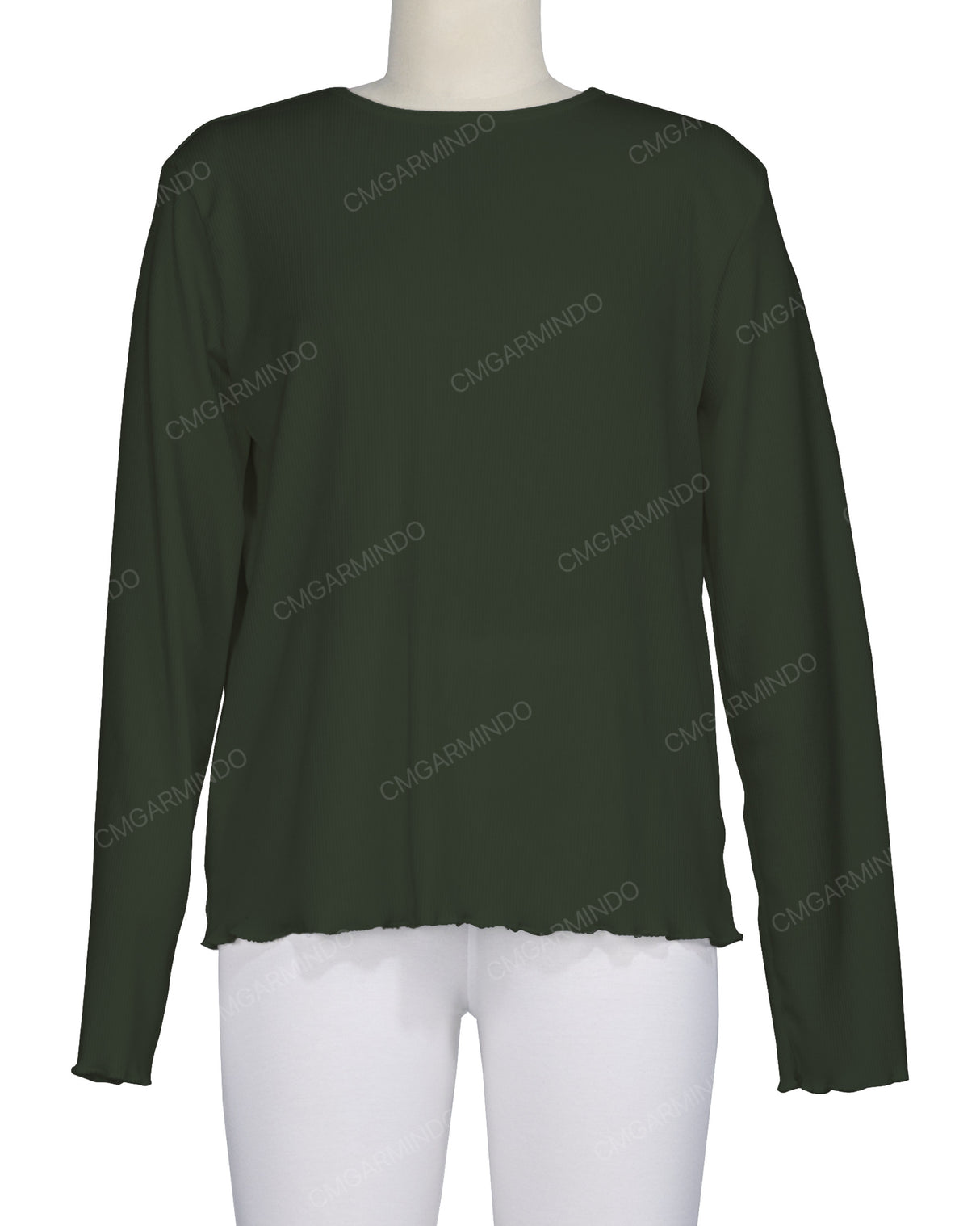Long Sleeve Binding Neck T-Shirt