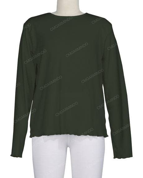 Long Sleeve Binding Neck T-Shirt