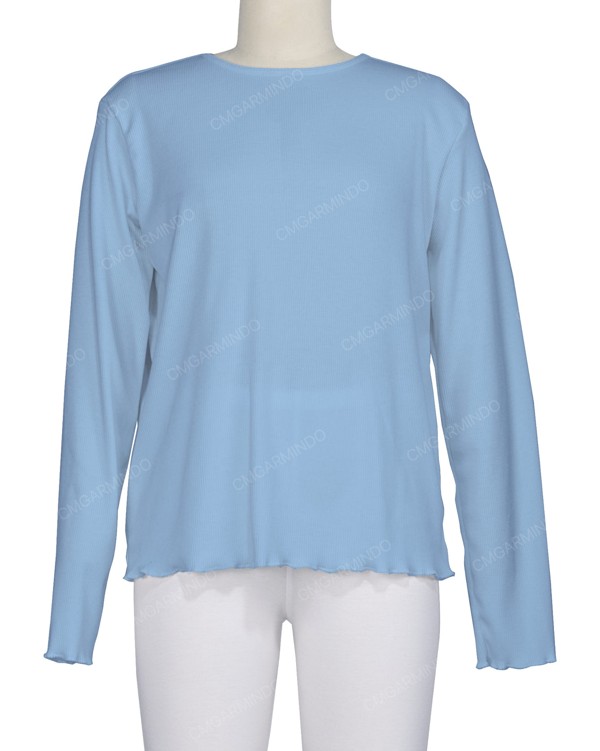 Long Sleeve Binding Neck T-Shirt
