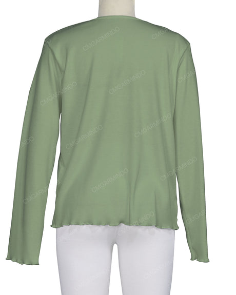 Long Sleeve Binding Neck T-Shirt