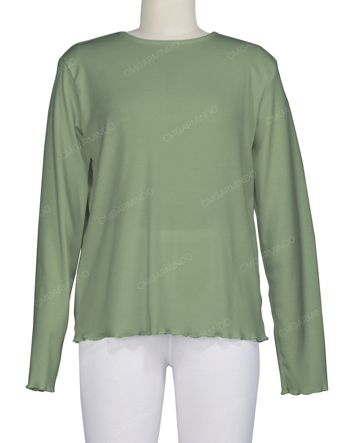 Long Sleeve Binding Neck T-Shirt