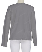 Long Sleeve Binding Neck T-Shirt