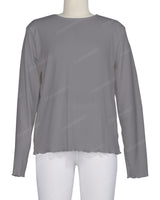 Long Sleeve Binding Neck T-Shirt