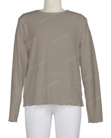 Long Sleeve Binding Neck T-Shirt