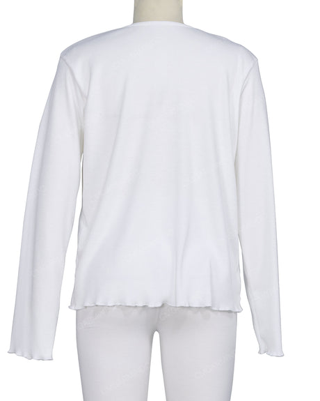 Long Sleeve Binding Neck T-Shirt