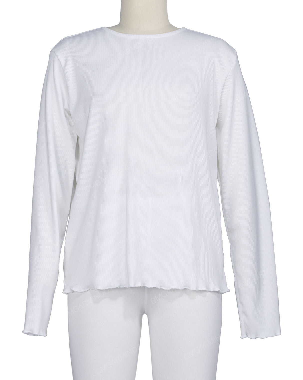 Long Sleeve Binding Neck T-Shirt