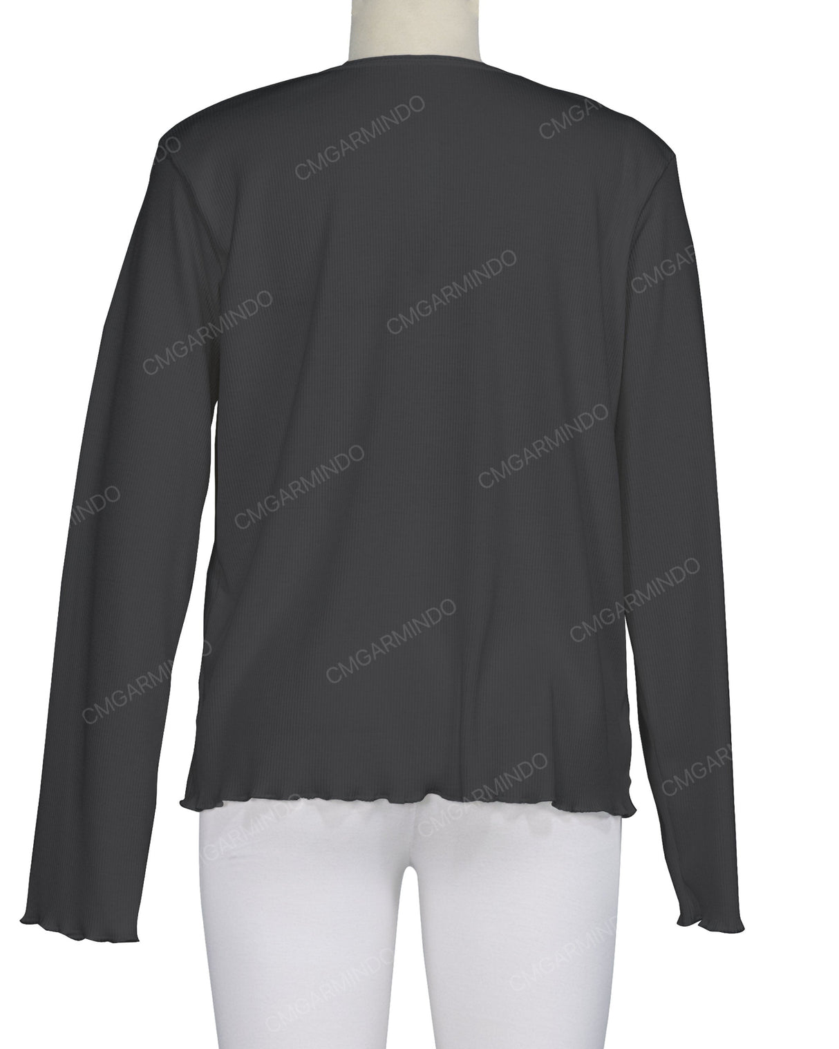 Long Sleeve Binding Neck T-Shirt
