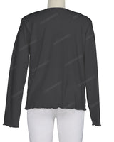 Long Sleeve Binding Neck T-Shirt