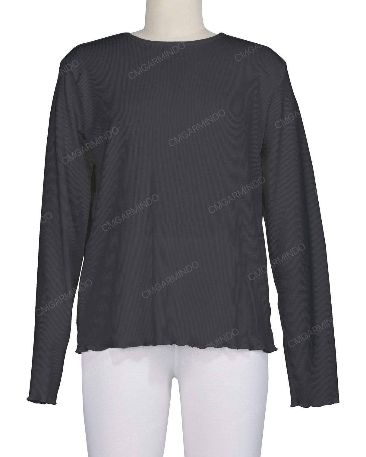 Long Sleeve Binding Neck T-Shirt