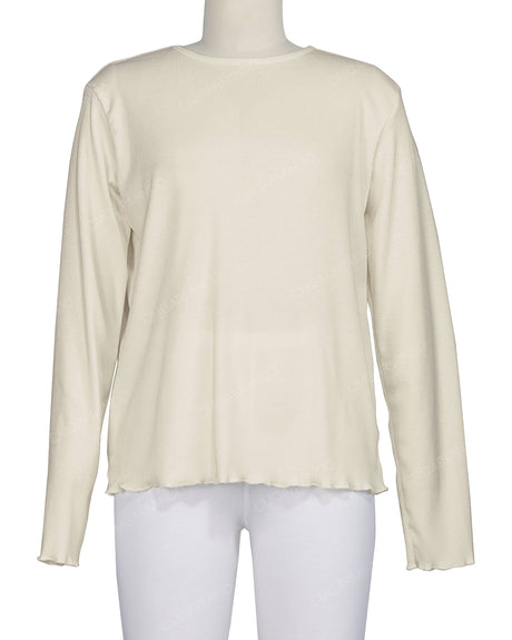 Long Sleeve Binding Neck T-Shirt