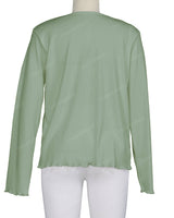 Long Sleeve Binding Neck T-Shirt