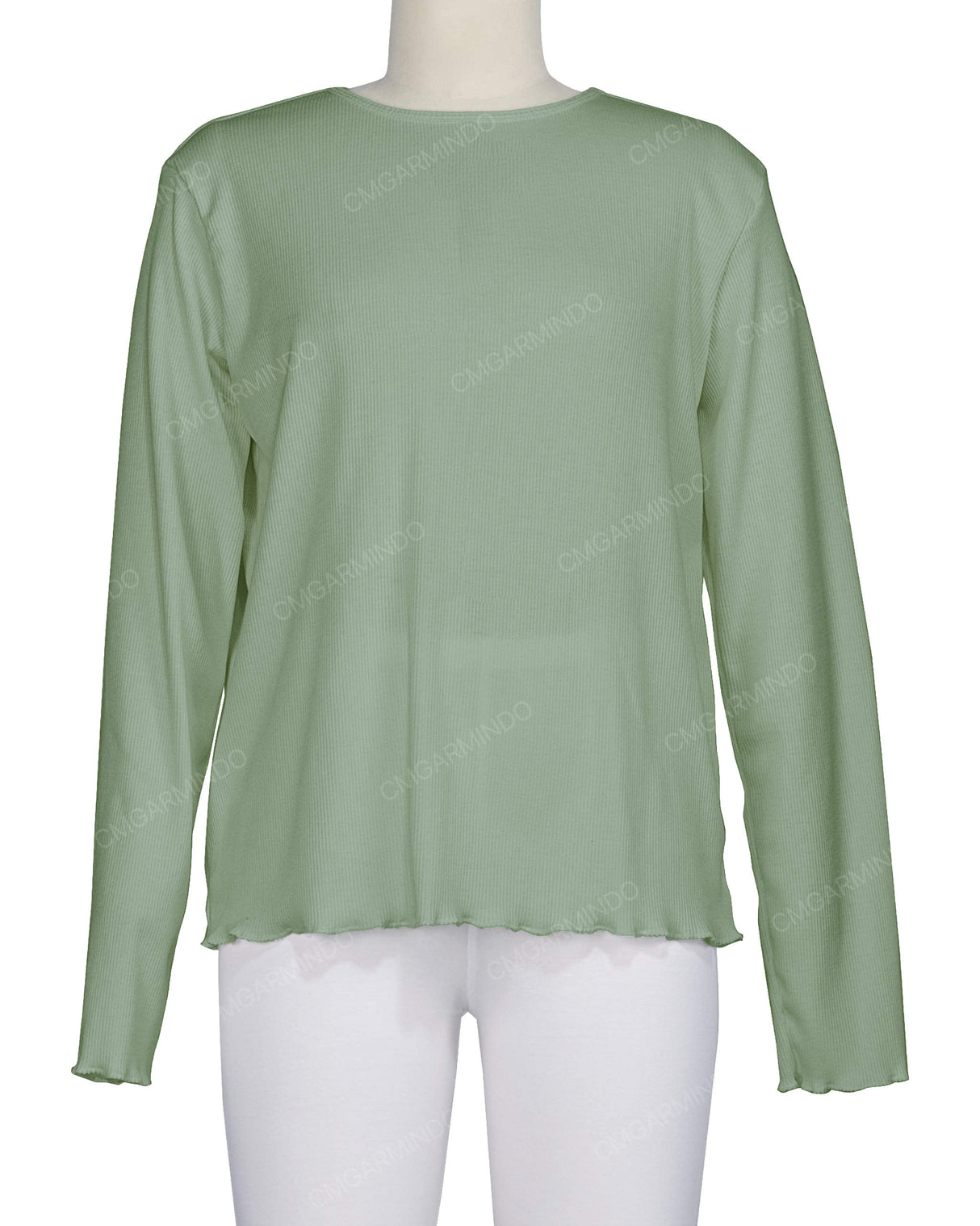 Long Sleeve Binding Neck T-Shirt