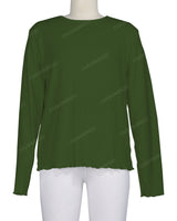 Long Sleeve Binding Neck T-Shirt