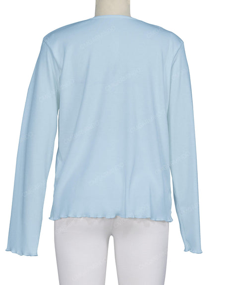 Long Sleeve Binding Neck T-Shirt