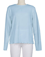Long Sleeve Binding Neck T-Shirt