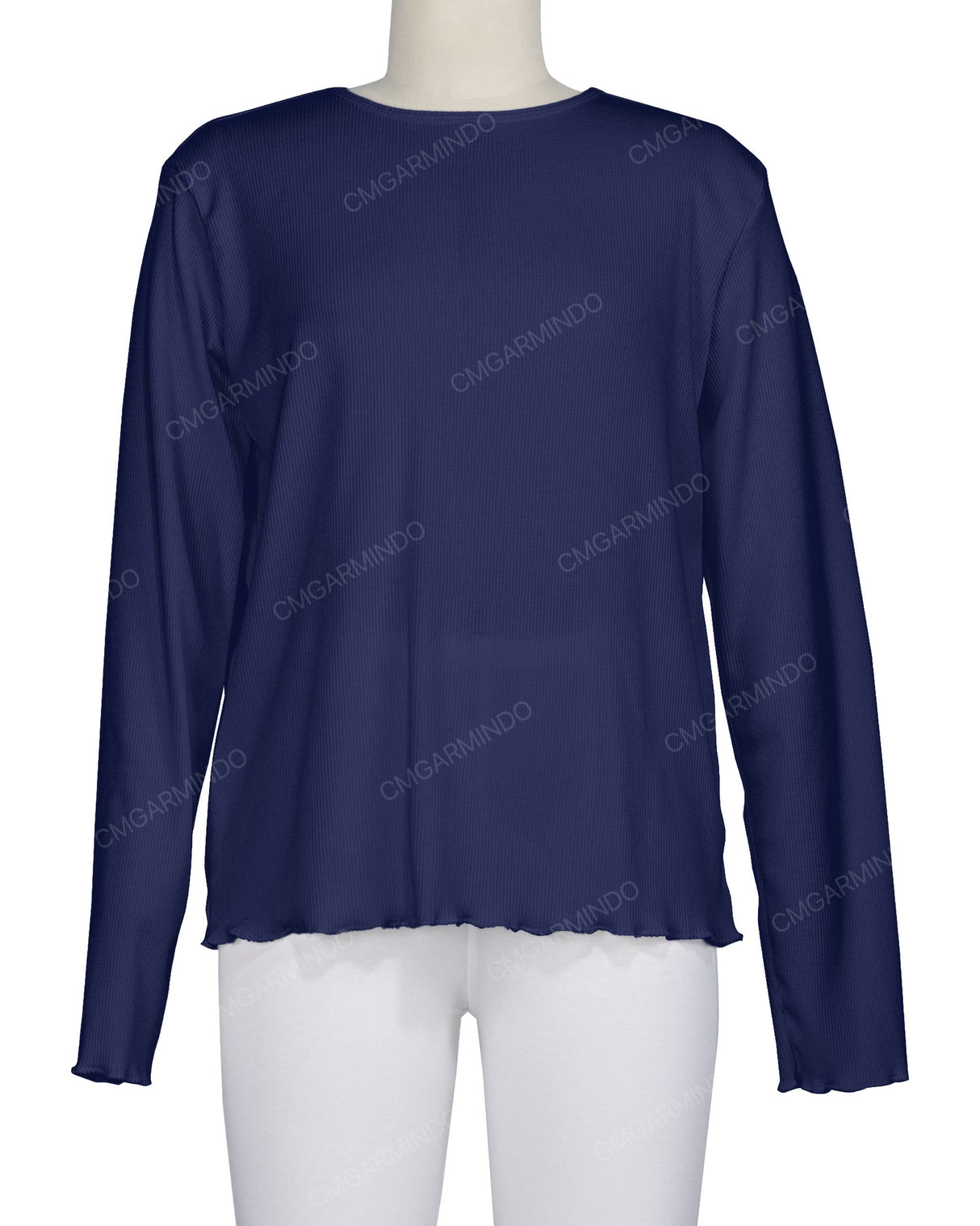Long Sleeve Binding Neck T-Shirt