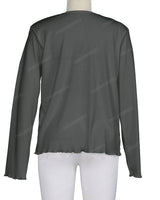 Long Sleeve Binding Neck T-Shirt