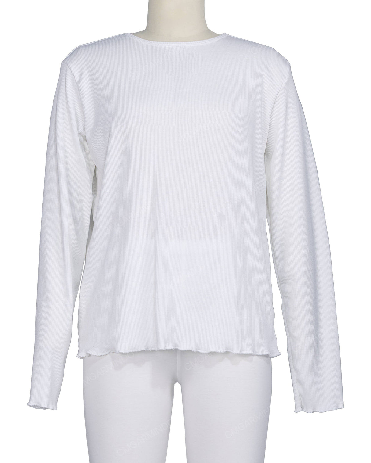 Long Sleeve Binding Neck T-Shirt