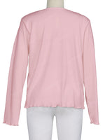 Long Sleeve Binding Neck T-Shirt