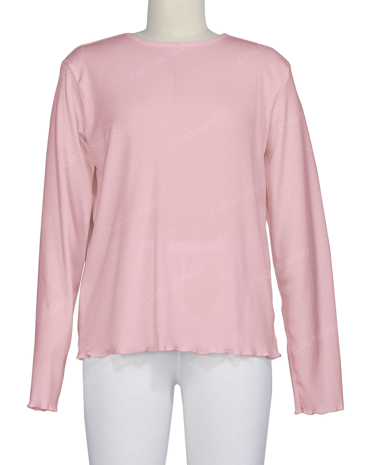 Long Sleeve Binding Neck T-Shirt